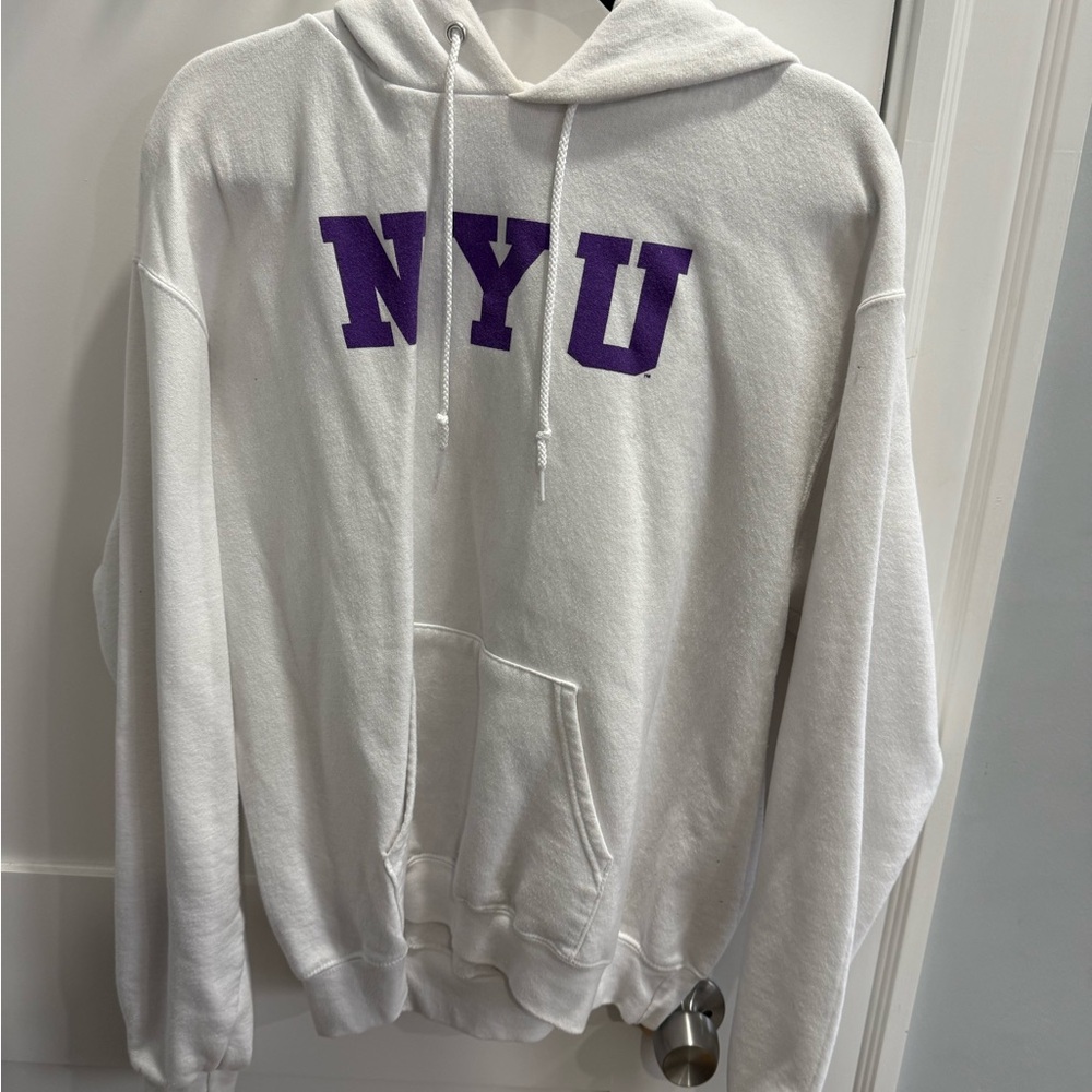 NYU White Hoodie